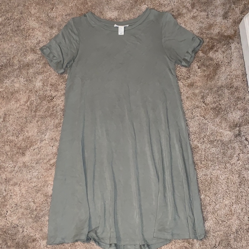 Olive green tshirt dress